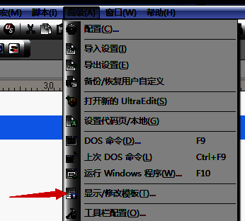 选中显示/修改模板选项的图片