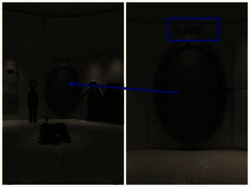 舱室门上的单词线索图