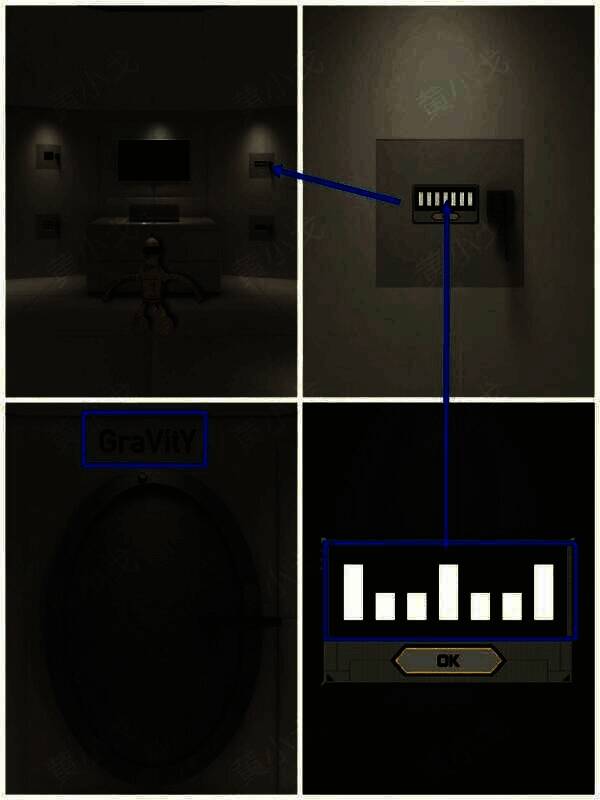 右侧墙上上层柜子密码锁线索图