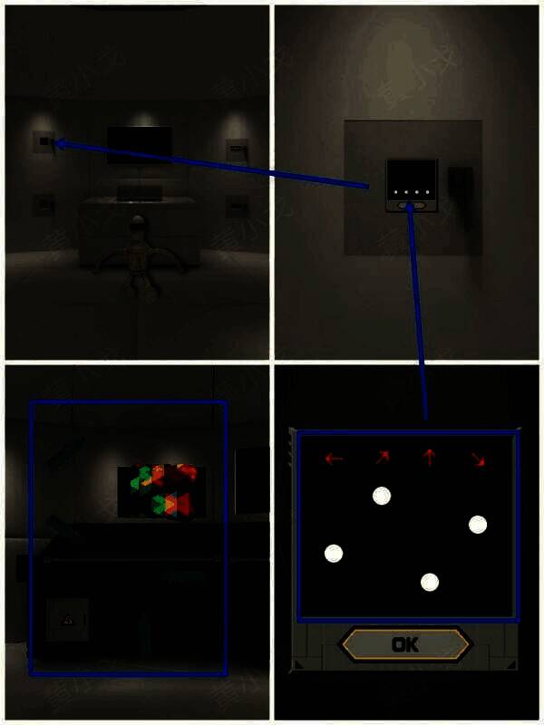 左侧墙上上层柜子密码锁线索图