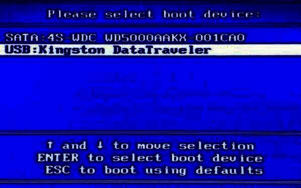 选择 U 盘进入优启通主菜单界面的窗口