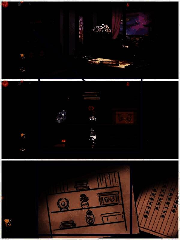 摆放书柜物品位置画面