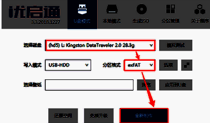 制作 U 盘启动盘相关界面