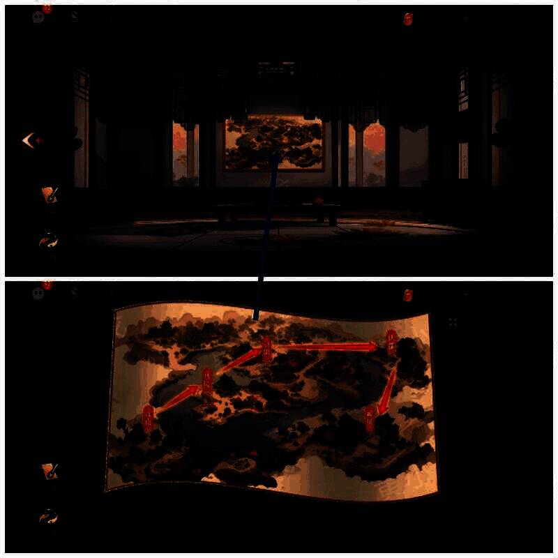 水镜楼墙上地图图片