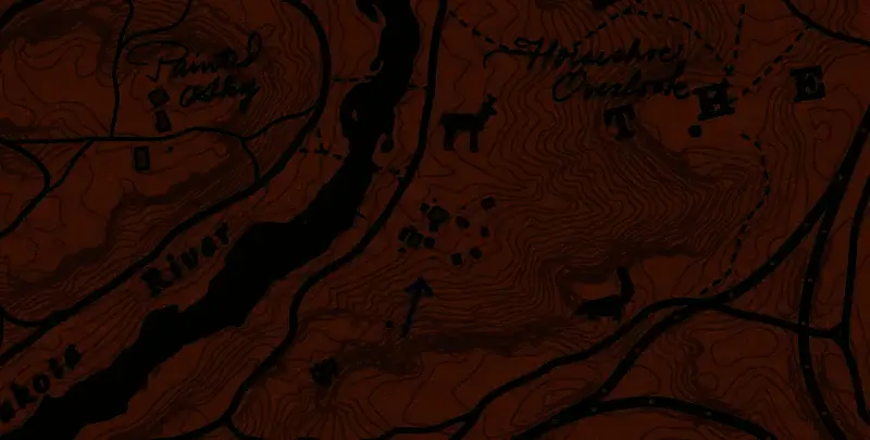 第一个含金条位置的地图示意图片