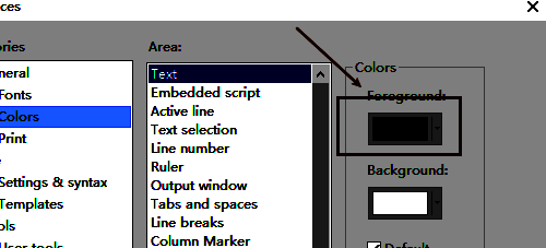 选择text并设置文本颜色的界面图