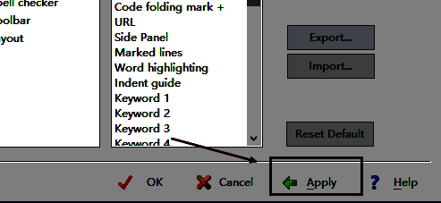点击Apply选项和ok选项的界面图