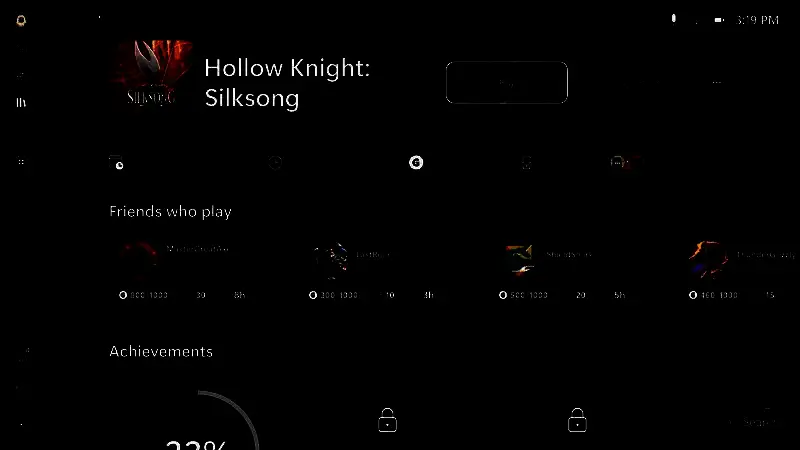 Xbox Ally掌机Xbox App UI上的《空洞骑士：丝之歌》画面