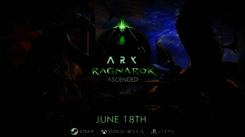 《仙境》DLC火山地形全景图，玩家骑乘狮鹫翱翔天际