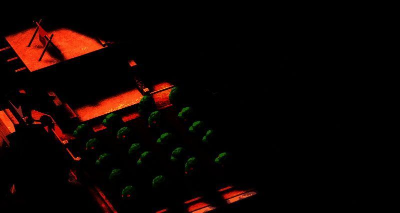 玩家在游戏中搭建的垂直运输系统结构示意图