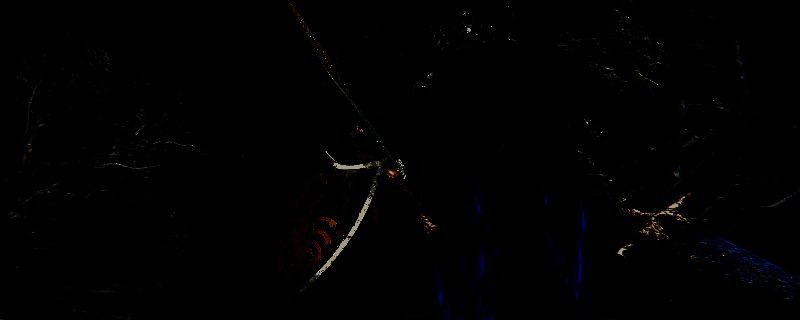 游戏内角色手持武器施展技能的瞬间，场景光影效果逼真