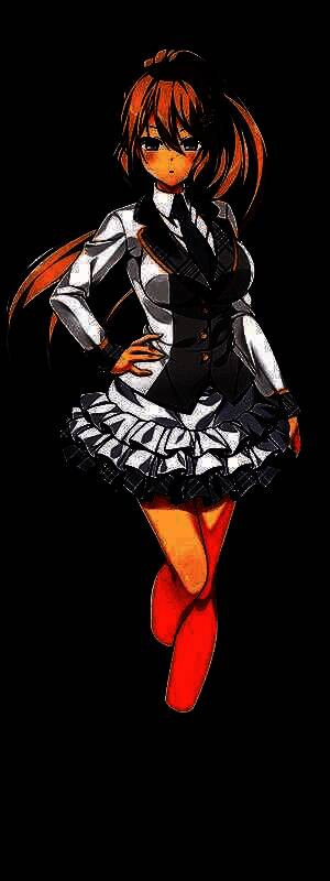 阵内莉佳子角色设定图，身穿运动服站在操场