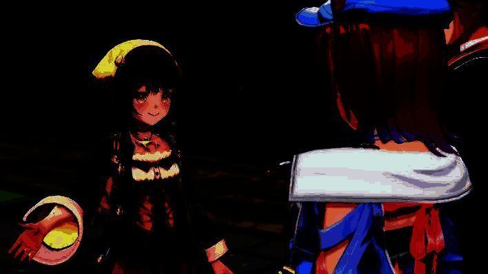 四位可操作角色立绘展示图，风格各异，色彩鲜明