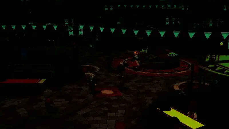 集市广场热闹场景，摊位林立，人群熙攘