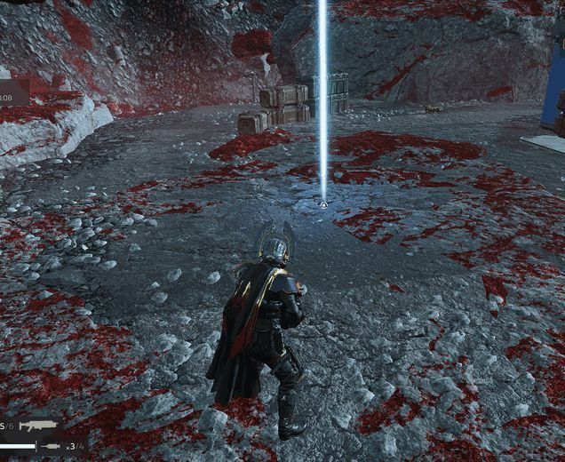 游戏中角色正在使用终端设备呼叫空中支援的画面