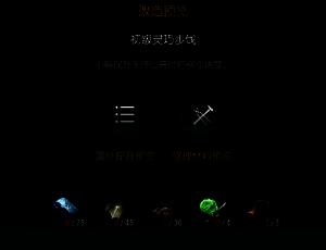 第一阶段改造界面展示短匕外观与所需材料清单