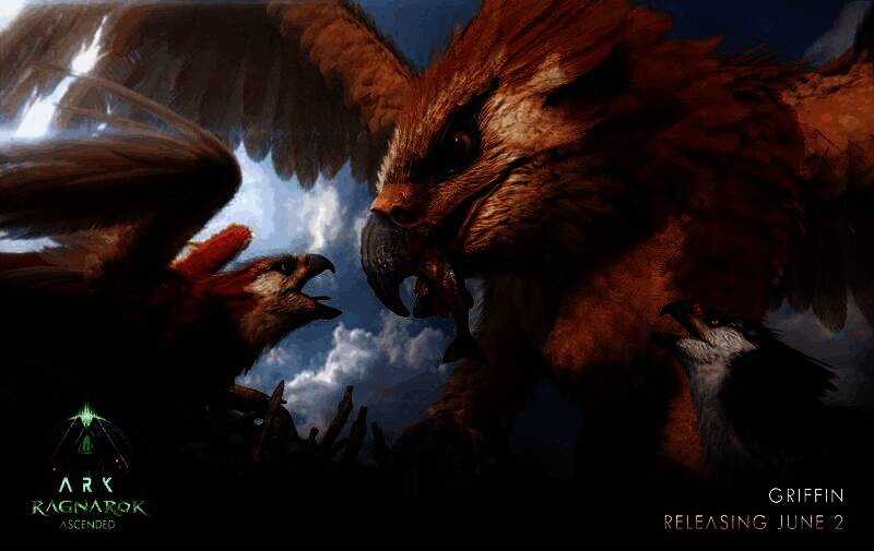 玩家站在高处俯瞰仙境地图，远处是火山与冰川交相辉映的奇景