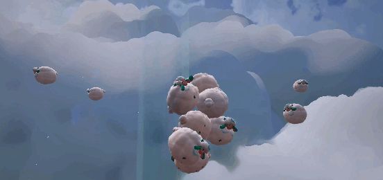 玩家操控角色在岩缝附近悄悄接近花芽蟹的场景画面