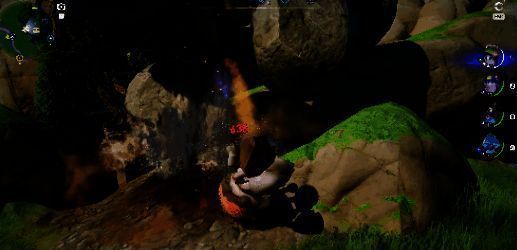 玩家围绕花芽蟹进行战术走位，试图封锁其逃跑路线