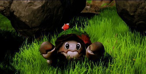 花芽蟹被成功收服后展示在养成界面的画面，呈现出独特的外观特征