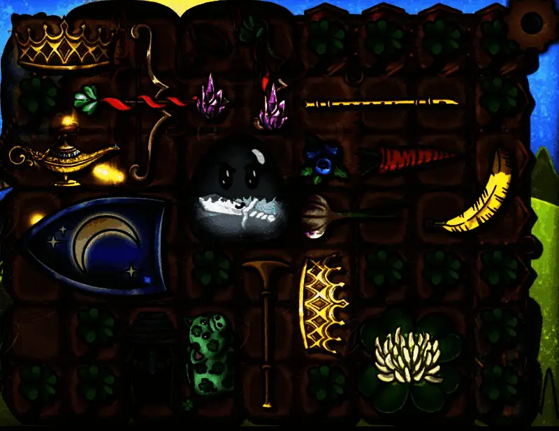 双弓秒杀流构筑图示，展示弓箭与装备的排列组合