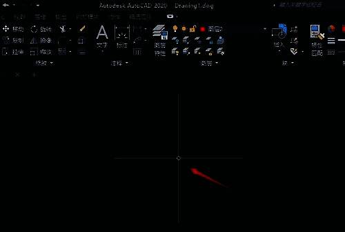 调整后的十字光标在绘图界面中清晰显示，覆盖范围更大