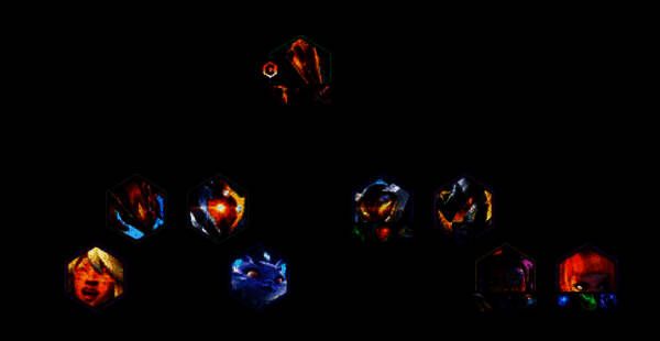 纳亚菲利霸王阵容站位分布图，清晰标注每位英雄的摆放位置与战术目的