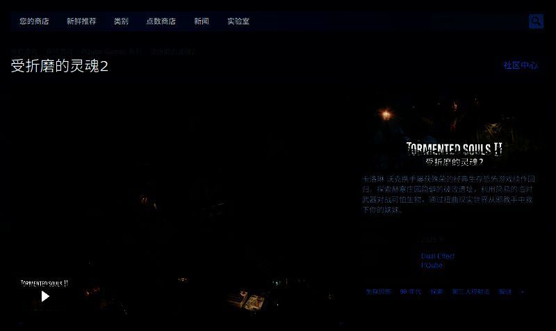 Steam平台游戏商店页面截图，显示《受折磨的灵魂2》的购买与下载选项