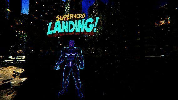 超级英雄在城市街道上与恶势力对抗的场景，背景可见惊慌失措的市民和闪烁的警灯