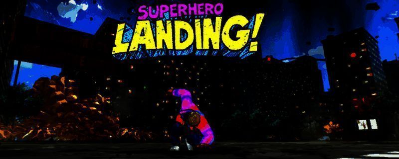 《超级英雄模拟器》游戏封面展示，画面中超级英雄身披斗篷，背景是繁华都市