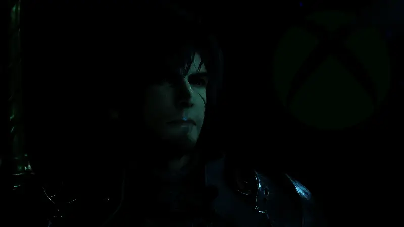 《最终幻想16》游戏封面，主角克林姆手持利刃，背景为宏大战场