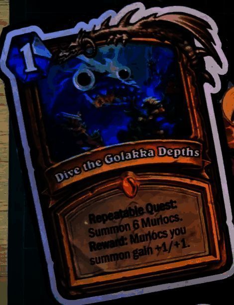 Dive the Golakka Depths卡牌展示，背景为神秘水下遗迹