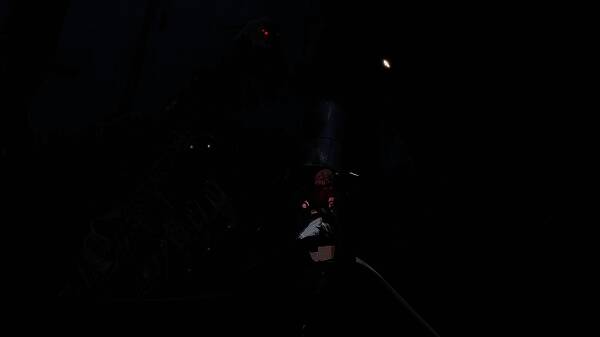 主角在废墟间跳跃战斗，左手变形机关释放华丽术式