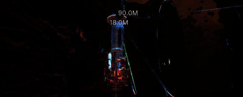 游戏中角色手持破损芯片与科学家和技工讨论的技术场景，背景显示复杂的电路图和数据面板