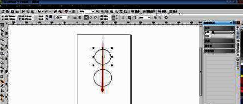 未对齐状态下的两个圆形示意图