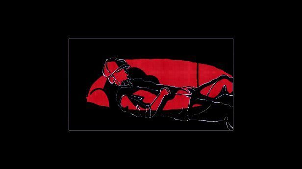 陌生男人坐在沙发上凝视少女的场景