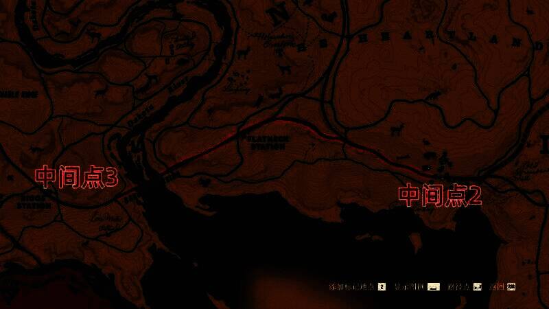 游戏角色沿着铁轨奔跑的画面，远处可见桥梁横跨山谷