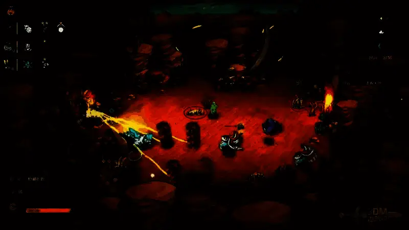 骨堆被破坏瞬间的画面，骨头散落一地