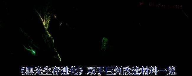 《黑光生存进化》中双手巨剑展示图，展现武器整体外观与战斗风格