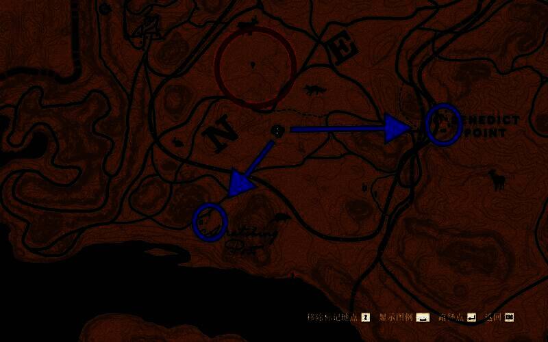 地图界面显示多个任务标记点