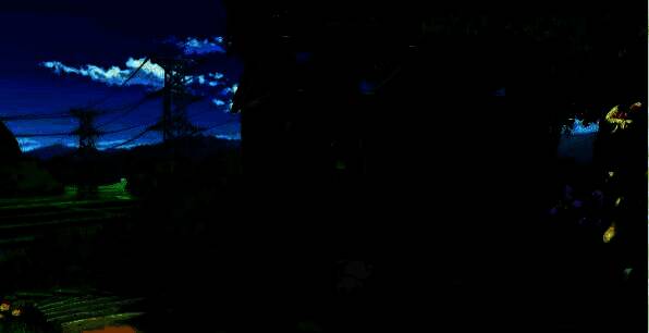 巴士站场景，小新站在车站旁等待车辆到来