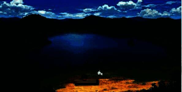 山顶瞭望台视角广阔，小新和小白眺望着远方的风景