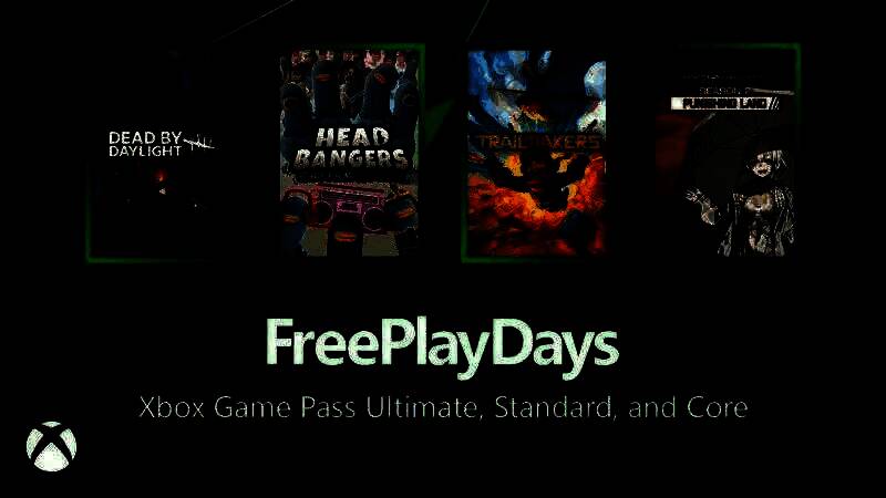Xbox平台免费畅玩游戏阵容展示，四款游戏封面拼图