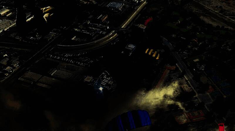 《战地6》大逃杀模式概念图，展示被辐射云笼罩的城市废墟，远处可见倒塌的桥梁和燃烧的残骸