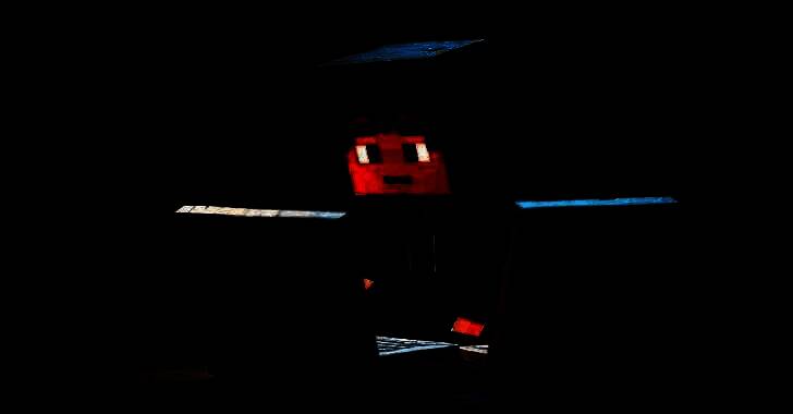 网络安全警示图示：我的世界图标与被锁链缠绕的电脑画面