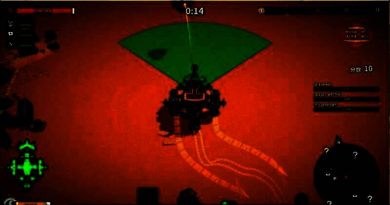 画面展示全自动炮塔对僵尸进行猛烈攻击，特效炫目