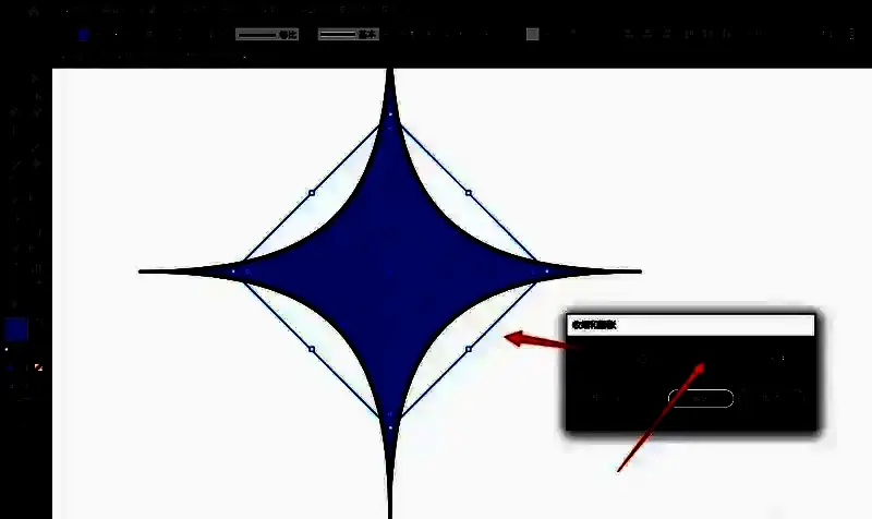 最终生成的星芒形状图形展示，边缘呈放射状扩散效果