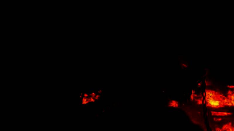 冰川地形场景图，白雪皑皑中隐约可见敌军营地