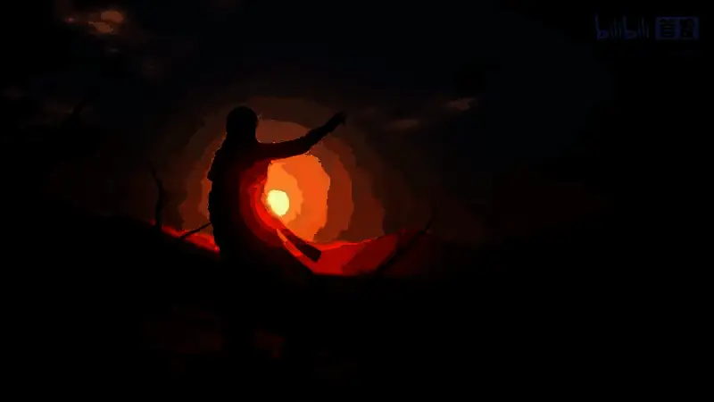 敌军骑兵追击截图，信使奔跑于断崖边缘，生死一线间紧张感十足