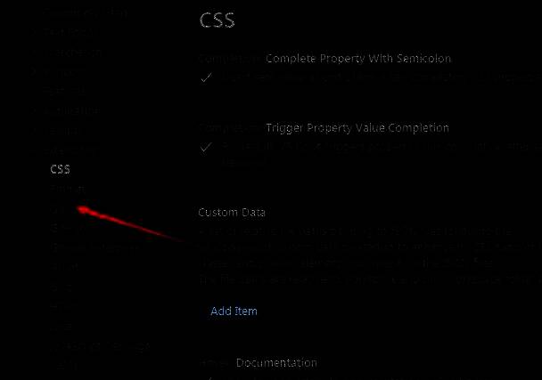 Git设置中找到format indent inner html选项的界面截图